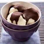 chocolate in bowl with ice cream